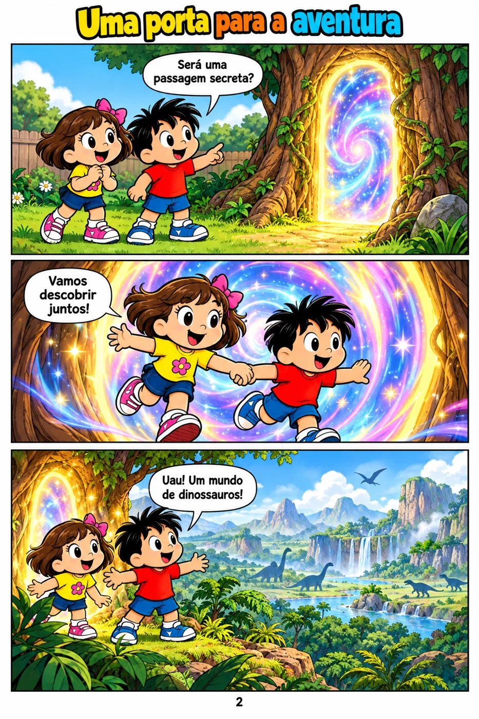 Uma porta para a aventura, página 04 do livro